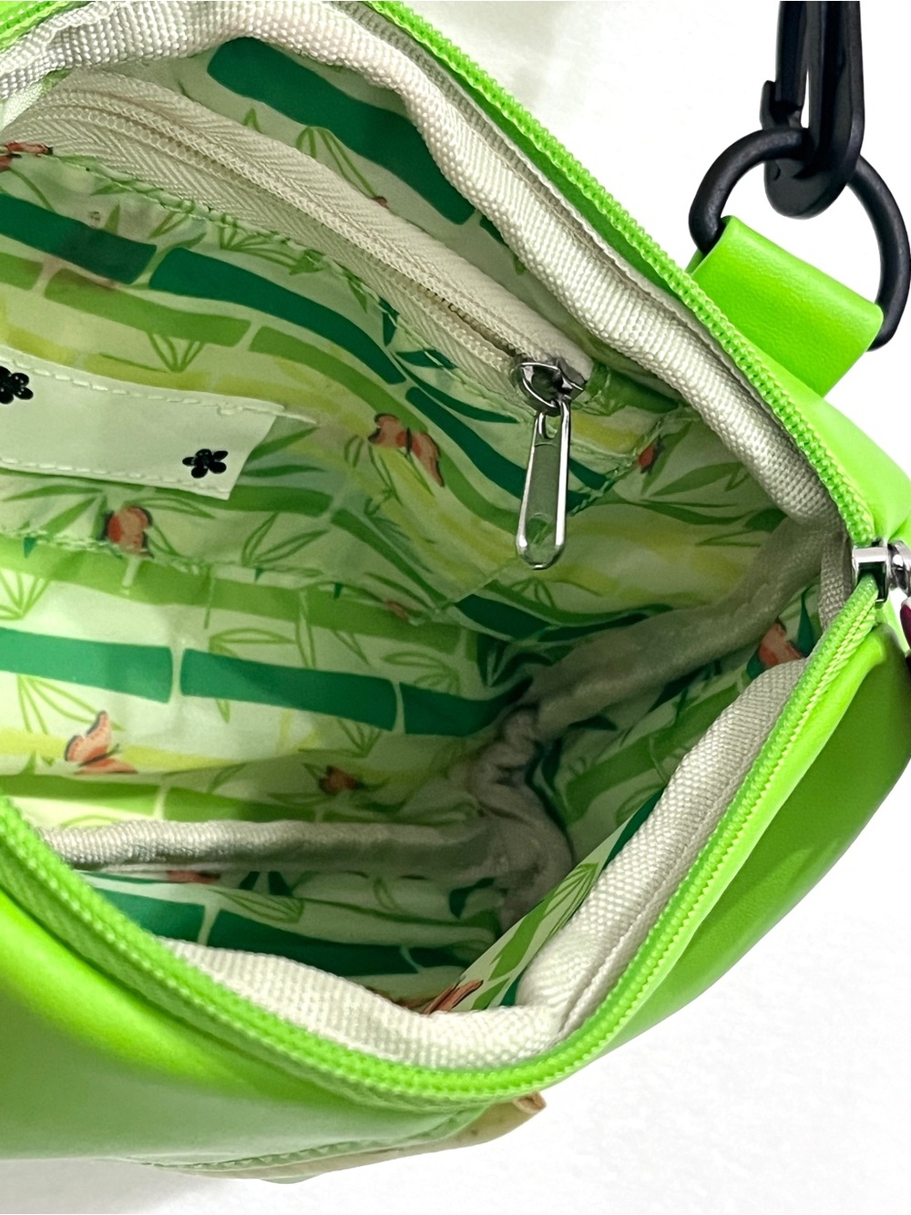 *Collectible*Official Girl Scout Reward Lime Green Panda Crossbody Cylinder Bag - Picture 5 of 8